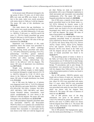 A study on prescription pattern and rational use of statins in tertiary ...