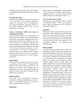 HPLC method development and validation for simultaneous estimation of ...