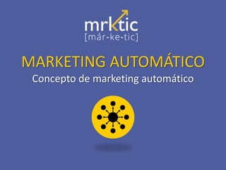 MARKETING AUTOMÁTICO
Concepto de marketing automático
 