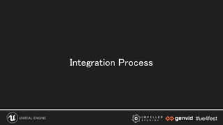 #ue4fest#ue4fest
Integration Process 
 