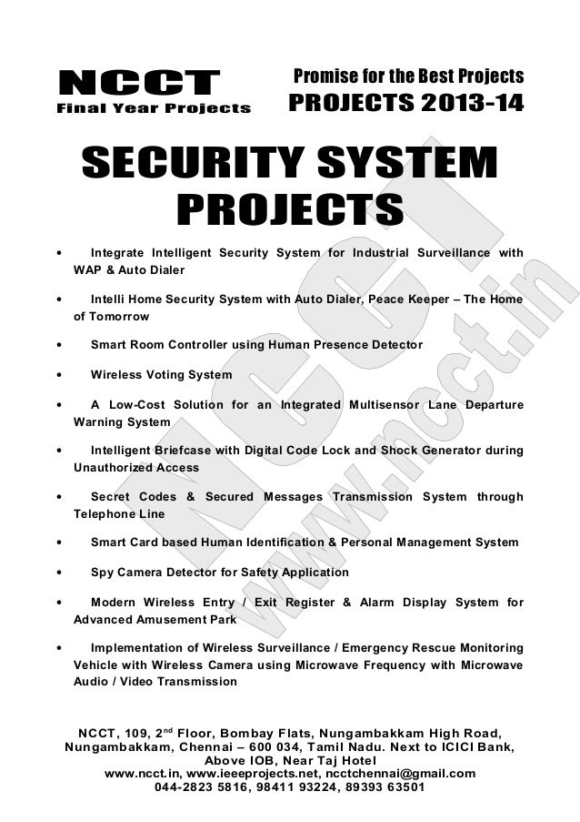 Home security system final year project Home security system final year project