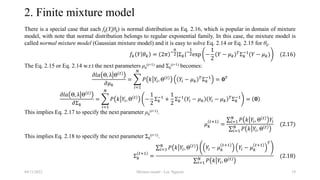 Finite mixture model with EM algorithm | PPTX