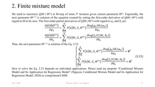 Finite mixture model with EM algorithm | PPTX