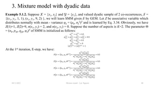 Finite mixture model with EM algorithm | PPTX