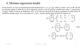 Finite mixture model with EM algorithm | PPTX