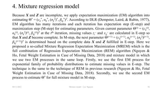 Finite mixture model with EM algorithm | PPTX