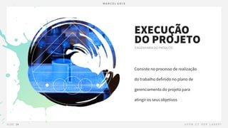 Consiste no processo de realização
do trabalho definido no plano de
gerenciamento do projeto para
atingir os seus objetivos
EXECUÇÃO
DO PROJETO
 