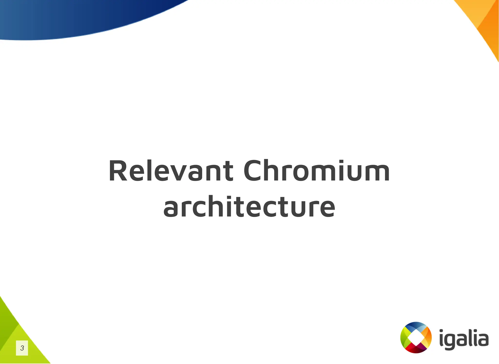 Relevant Chromium
architecture
3
 