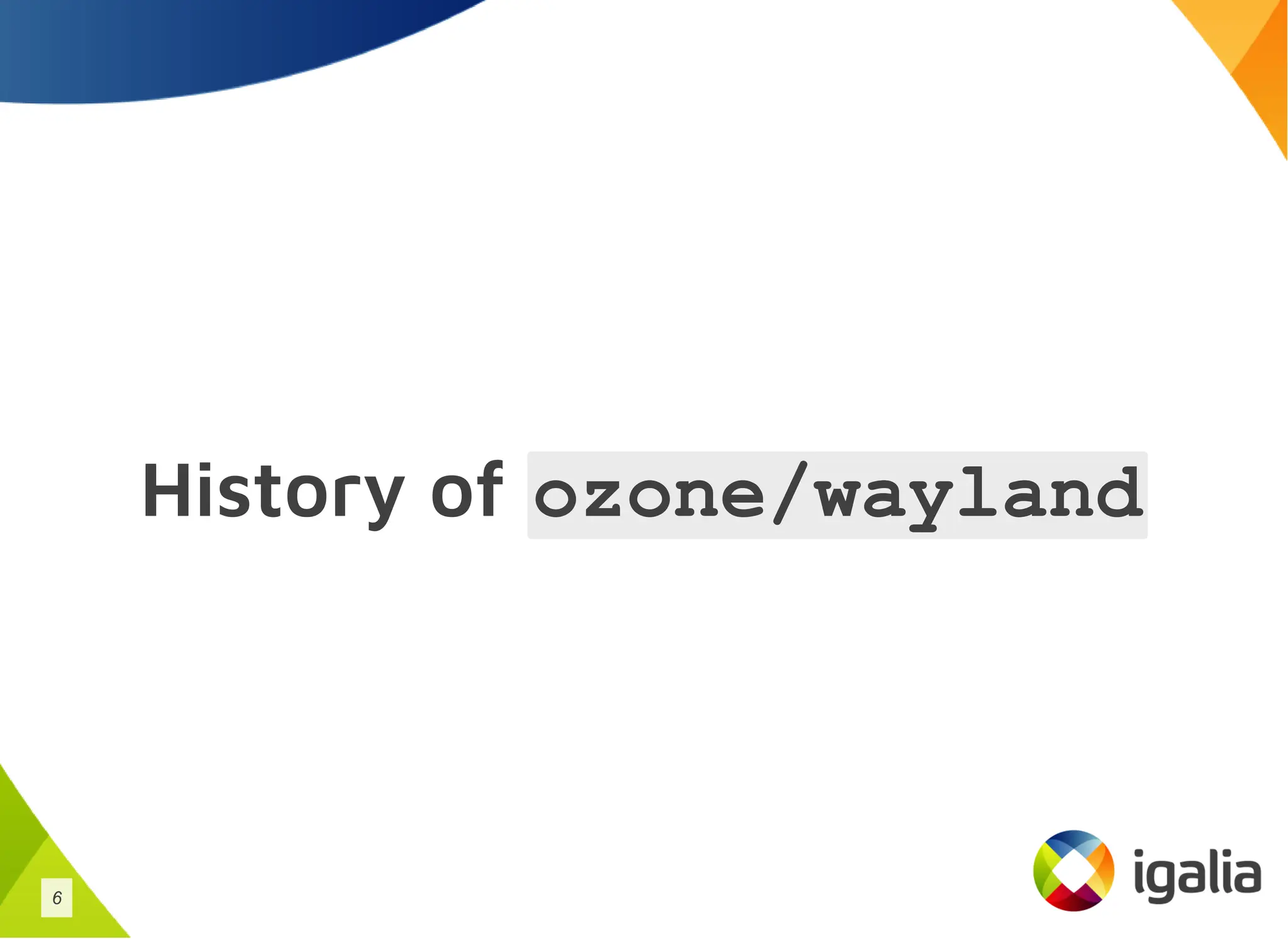 History of ozone/wayland
6
 