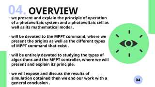 COMPARATIVE STUDY OF MPPT TECHNIQUES FOR PHOTOVOLTAIC SYSTEM | PPTX