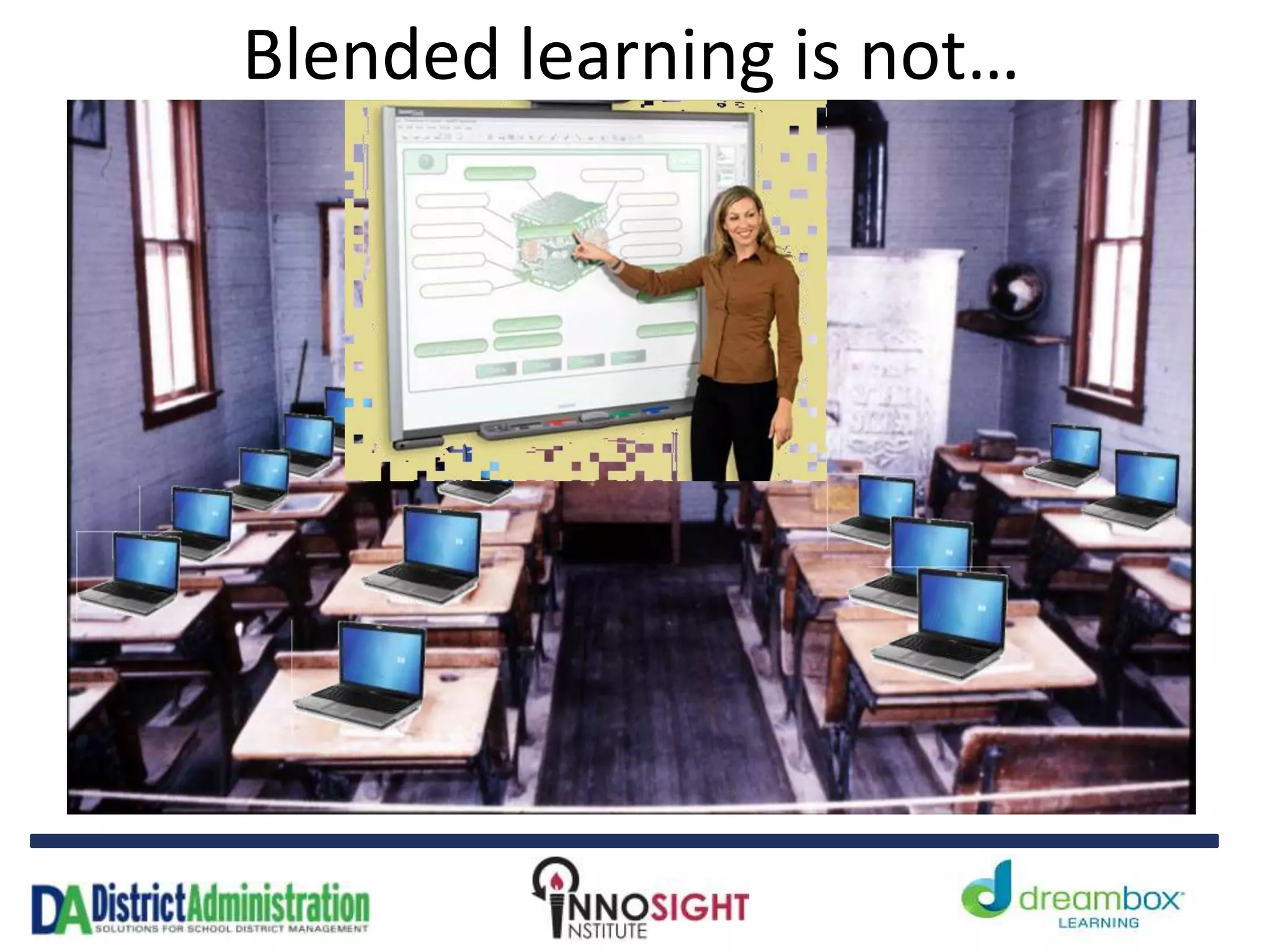 Blended learning is not…
 