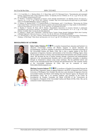 Neuroeducation and teaching perception: a systematic review from the ...