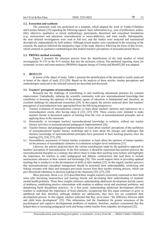 Neuroeducation and teaching perception: a systematic review from the ...