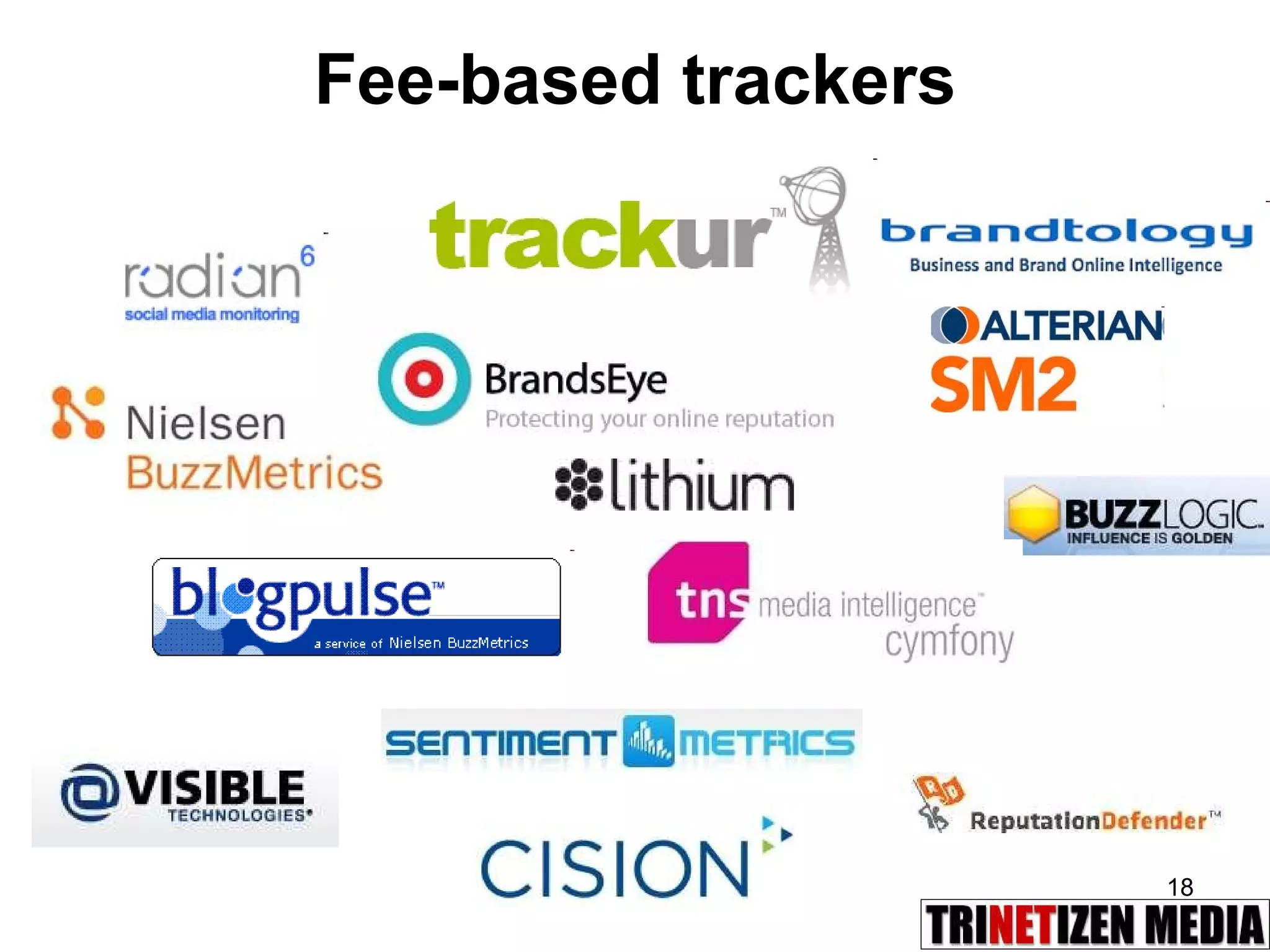 Fee-based trackers 