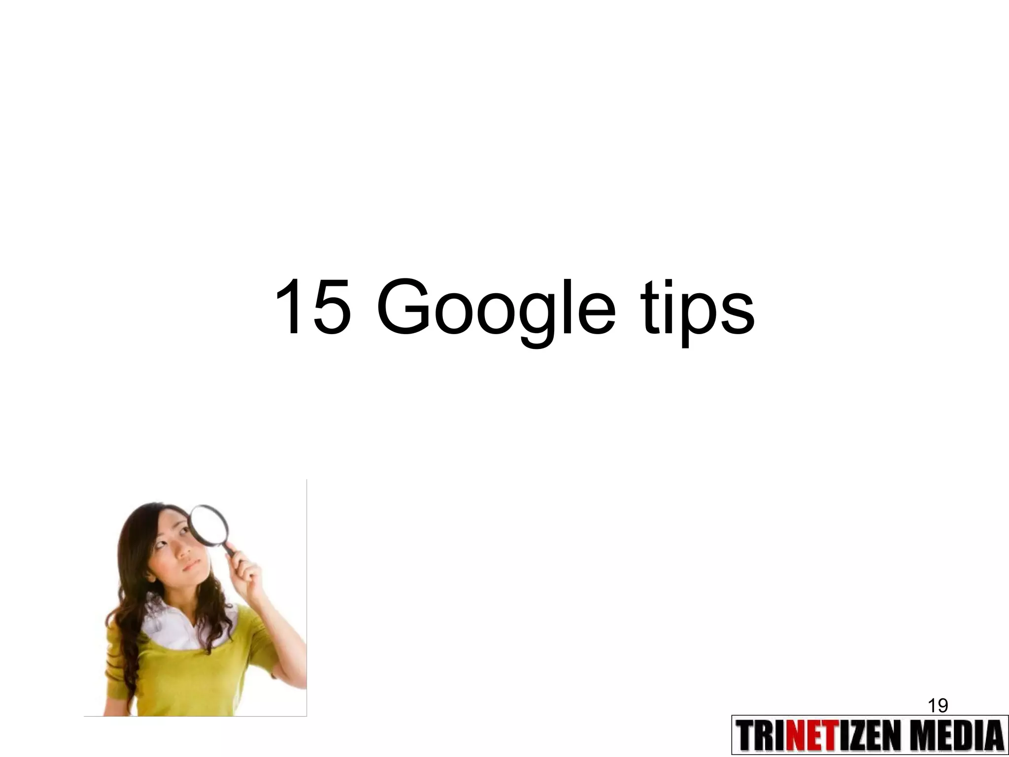 15 Google tips 