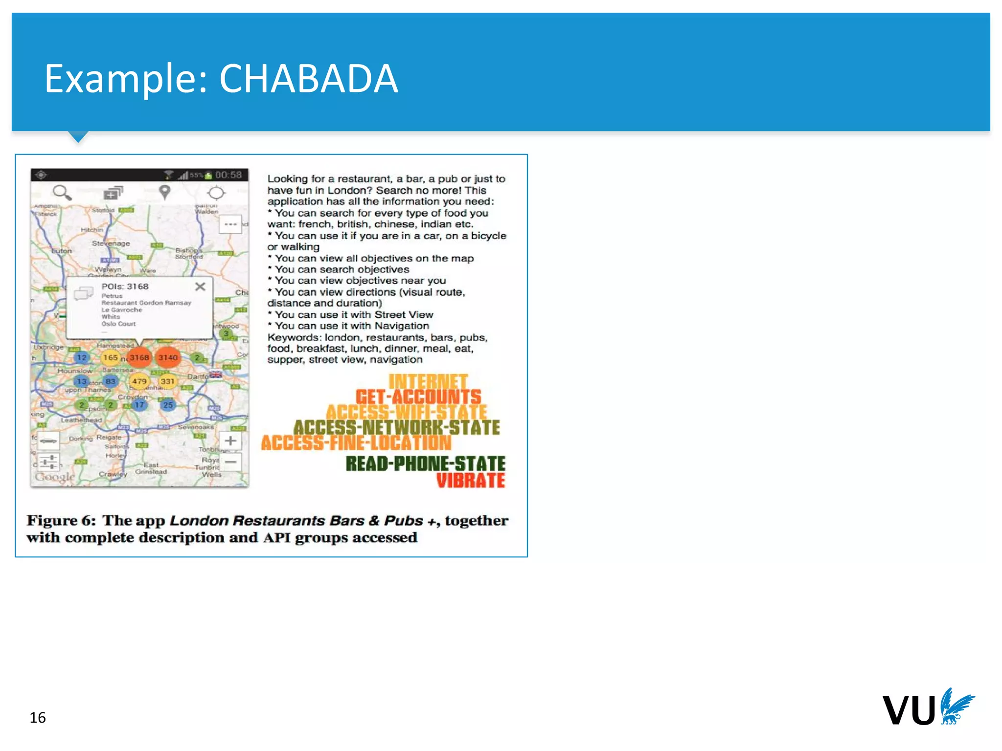 Vrije Universiteit Amsterdam
16
Example: CHABADA
 