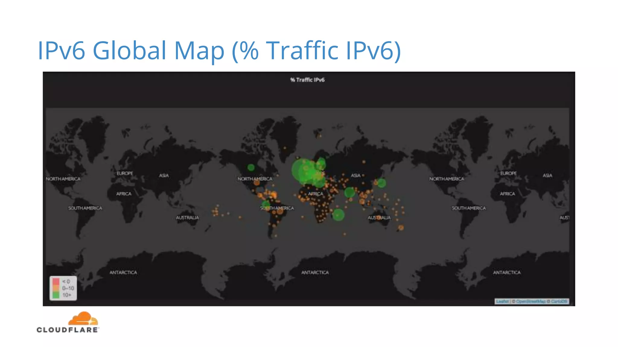 IPv6 Global Map (% Traffic IPv6)
 
