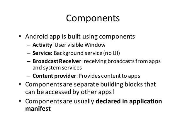 Android Basic Components