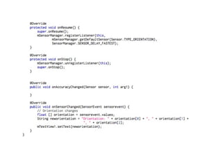 Android Sensors | PDF