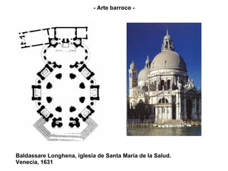 Baldassare Longhena, iglesia de Santa María de la Salud.  Venecia, 1631 - Arte barroco - 