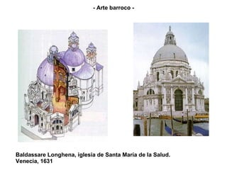 Baldassare Longhena, iglesia de Santa María de la Salud.  Venecia, 1631 - Arte barroco - 