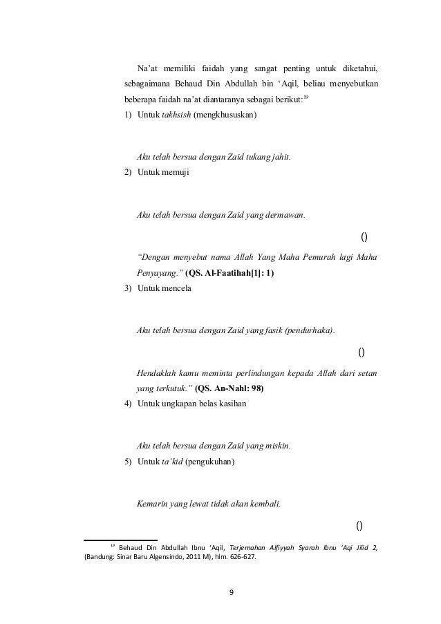 Bahasa Arab - At-Tawaabi' Lismil Marfuu'