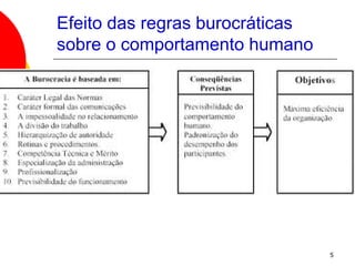 Efeito das regras burocráticas
sobre o comportamento humano




                                 5
 