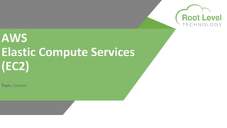 AWS
Elastic Compute Services
(EC2)
Topic: Compute
 