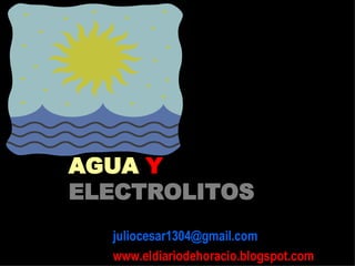 AGUA   Y   ELECTROLITOS [email_address] www.eldiariodehoracio.blogspot.com 