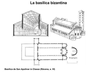 La basílica bizantina Basílica de San Apolinar in Classe (Rávena, s. VI) 