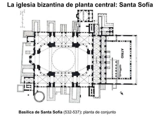 Basílica de Santa Sofía  (532-537) :  planta de conjunto La iglesia bizantina de planta central: Santa Sofía ATRIO 