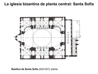 Basílica de Santa Sofía  (532-537) :  planta La iglesia bizantina de planta central: Santa Sofía 