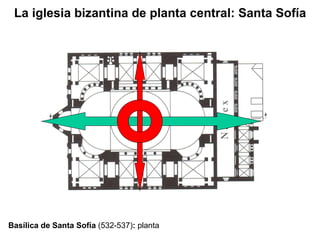 La iglesia bizantina de planta central: Santa Sofía Basílica de Santa Sofía  (532-537) :  planta 