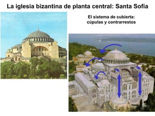 El sistema de cubierta: cúpulas y contrarrestos La iglesia bizantina de planta central: Santa Sofía 