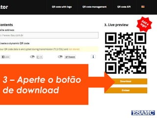 CRIANDO UM
QR-CODE PARA O
SEU CARTÃO
 