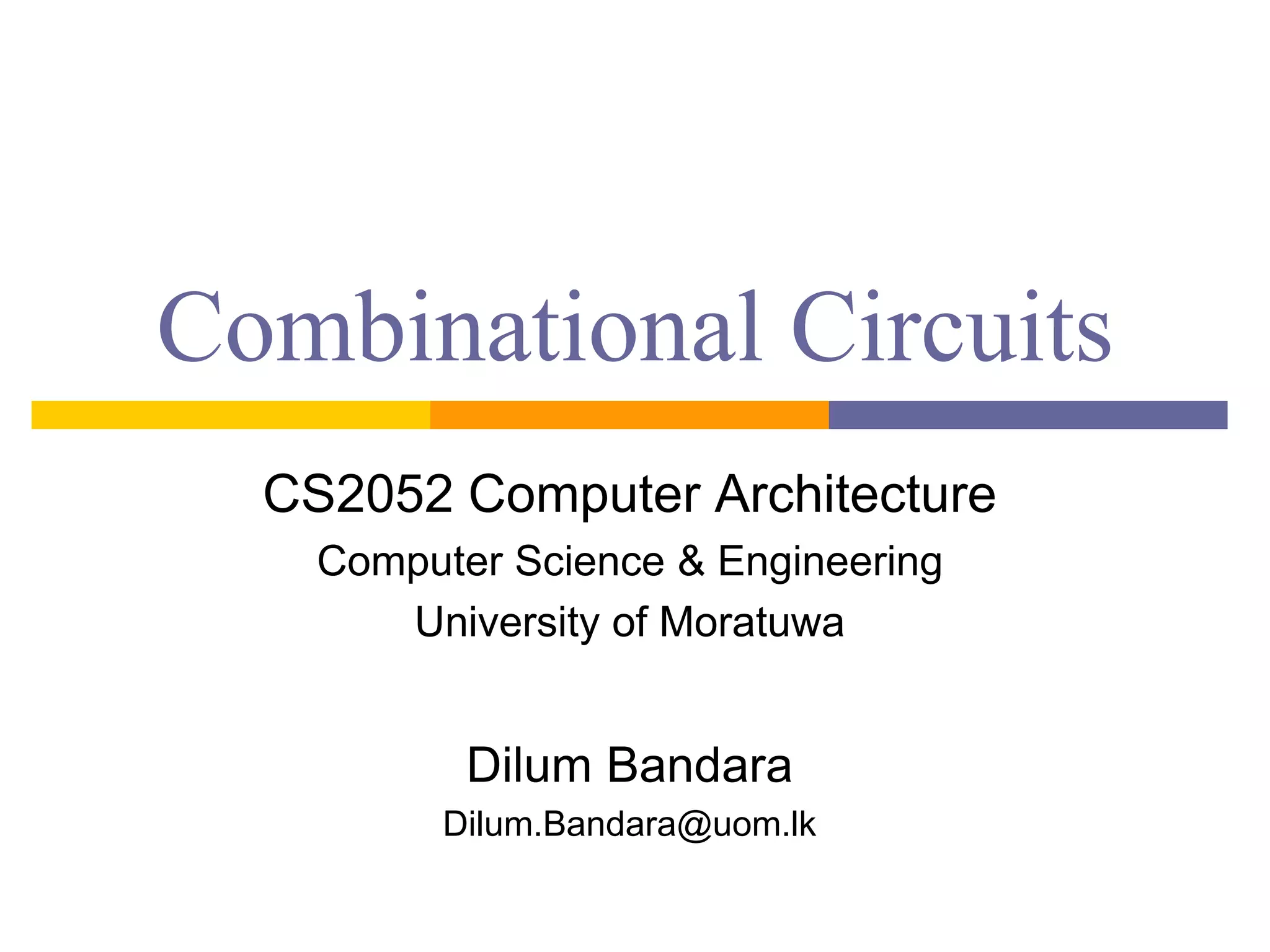 Combinational Circuits | PPTX