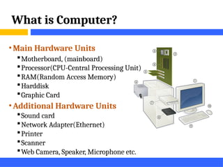 03- Computer Hardware and Software connectivity | PPTX
