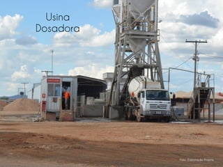 5, 8 ou 10 m3
Caminhão:
Betoneira
Betoneira
instalada no
caminhão
 