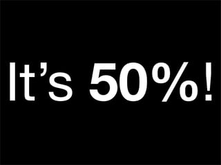 It’s 50%!
 