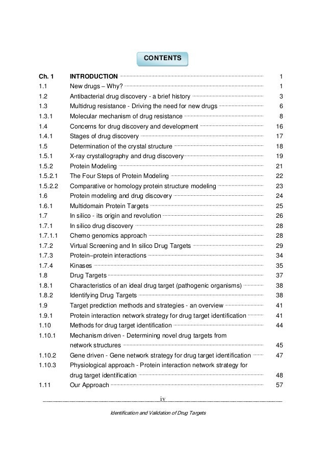 Table of Content - Thesis