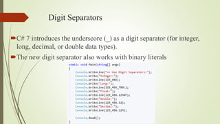 Core C# Programming Constructs, Part 1 | PPTX