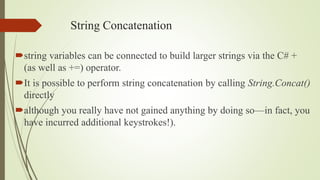 Call String Core C# Programming Constructs, Part 1 | PPTX