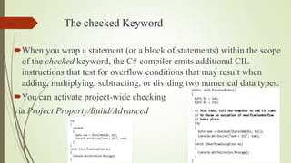 Cil Statement Core C# Programming Constructs, Part 1 | PPTX