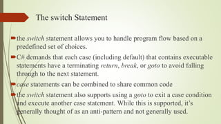 Core C# Programming Constructs, Part 1 | PPTX