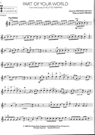 Partituras da Disney para violino