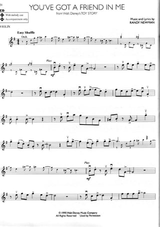 Partituras da Disney para violino