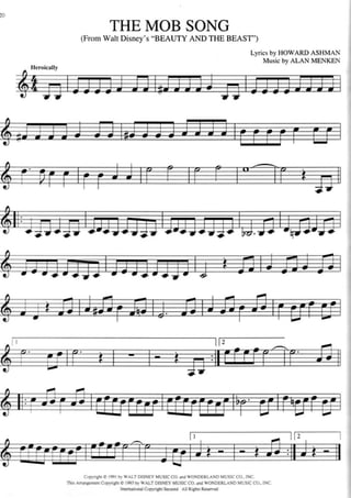 Partituras da Disney para violino