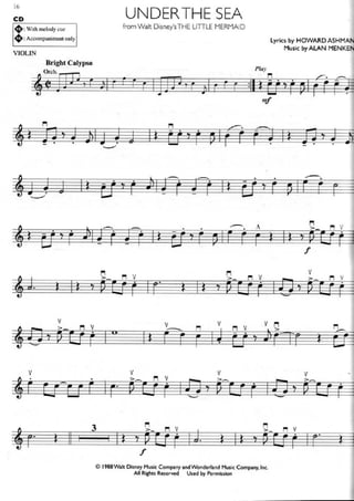 Partituras da Disney para violino