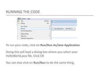 03 eclipse basics & hello world | PPT