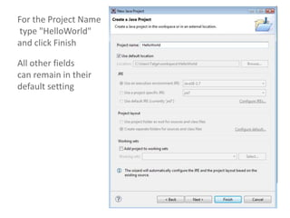 03 eclipse basics & hello world | PPT